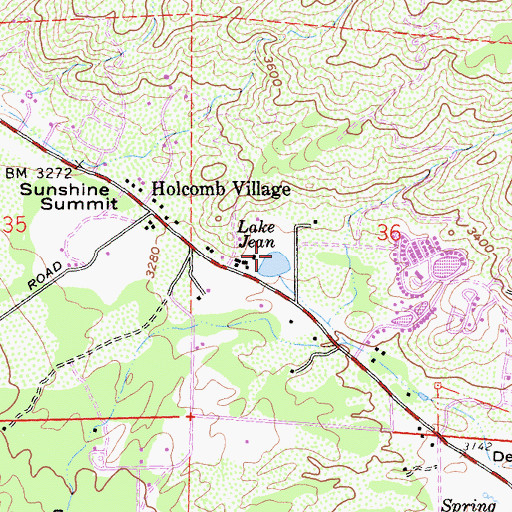 Topographic Map of Lake Jean, CA