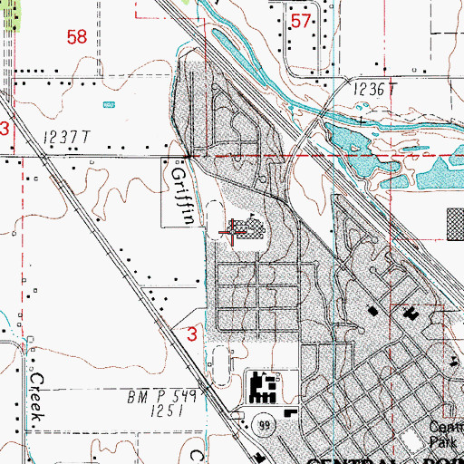 Topographic Map of Scenic Middle School, OR