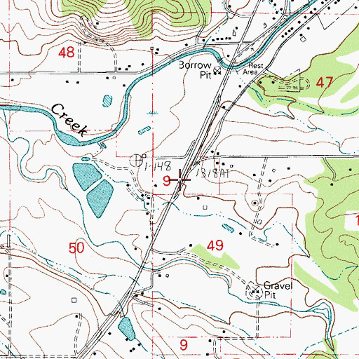 Topographic Map of Saint John Lutheran School, OR