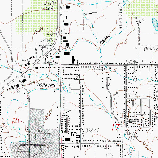 Topographic Map of Kennedy Elementary School, OR