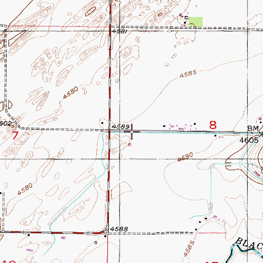 Topographic Map of Jensen Lateral, ID