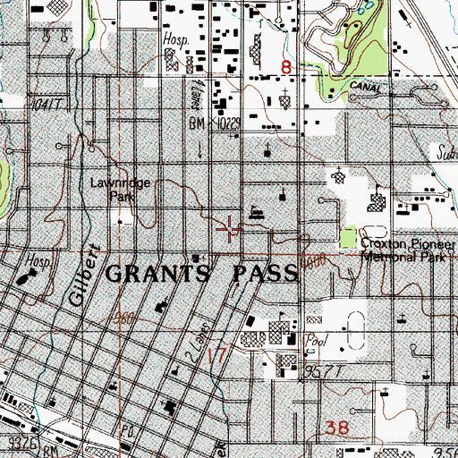 Topographic Map of Brighton Academy, OR