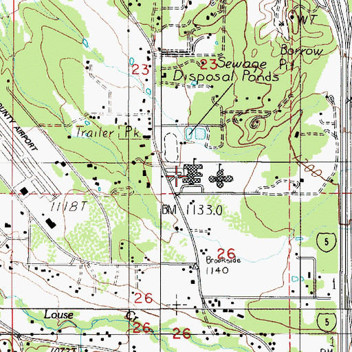 Topographic Map of Fleming Middle School, OR