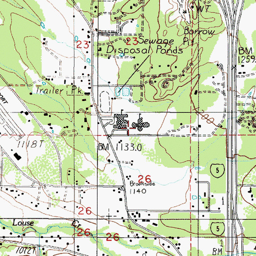 Topographic Map of Manzanita Elementary School, OR