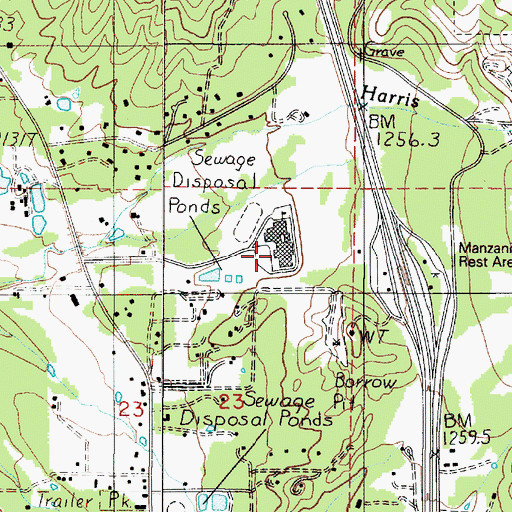 Topographic Map of North Valley High School, OR