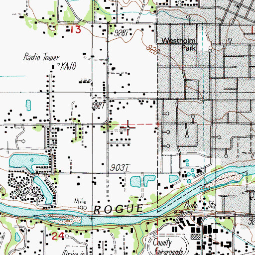 Topographic Map of Parkside Elementary School, OR