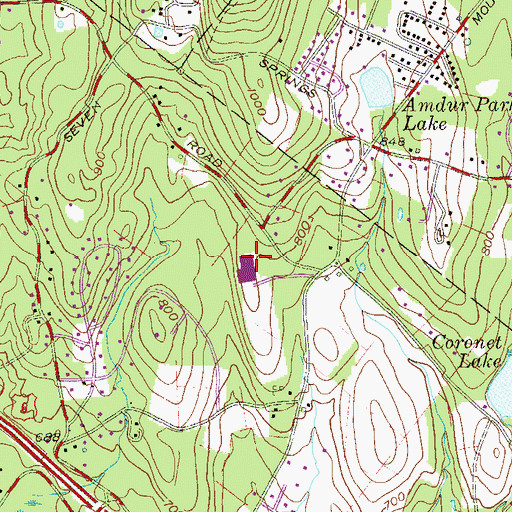 Topographic Map of Binos Desha School, NY