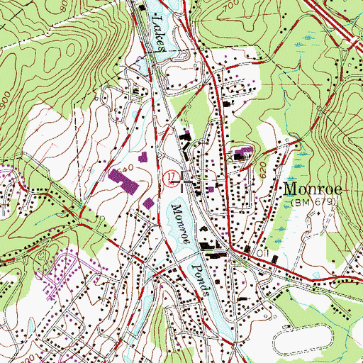 Topographic Map of Crane Park, NY