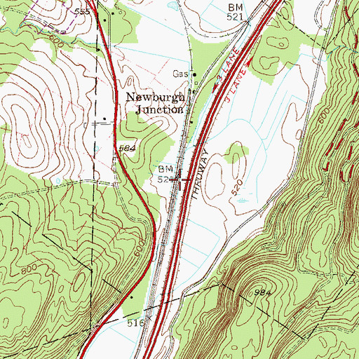 Topographic Map of Metro-North Harriman Station, NY