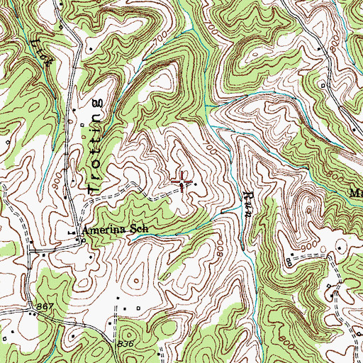 Topographic Map of Robinson Cemetery, KY