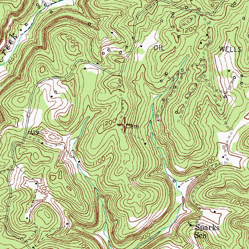 Topographic Map of Vanderpool Cemetery, KY
