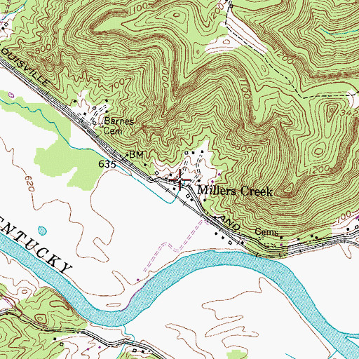 Topographic Map of Mount Tabor Christian Church, KY
