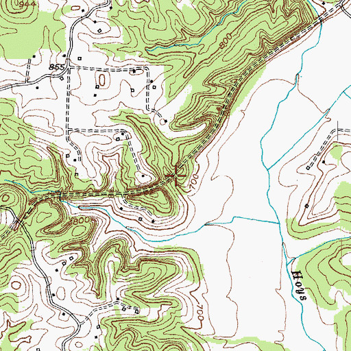 Topographic Map of King Station (historical), KY