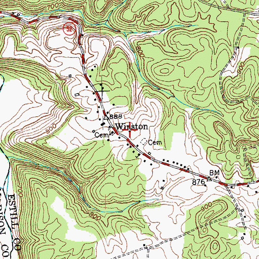 Topographic Map of Newman Stand (historical), KY