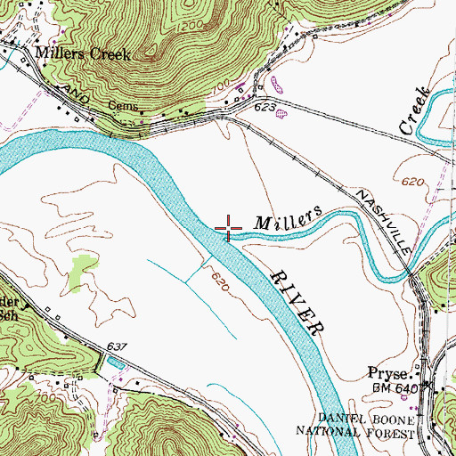 Topographic Map of Scotts Landing, KY