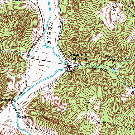 Topographic Map of Alumbaugh Post Office (historical), KY