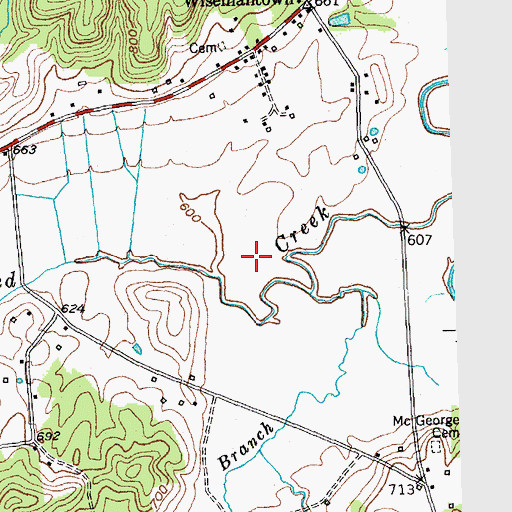 Topographic Map of Blue Bank Post Office (historical), KY