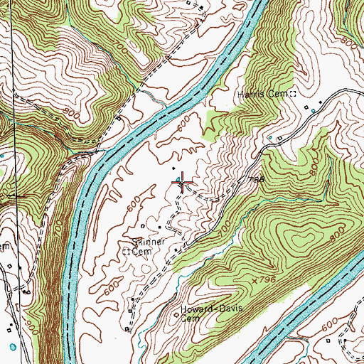Topographic Map of Engle Post Office (historical), KY