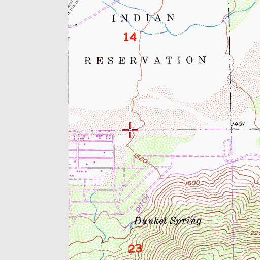 Topographic Map of Jenson Creek, CA