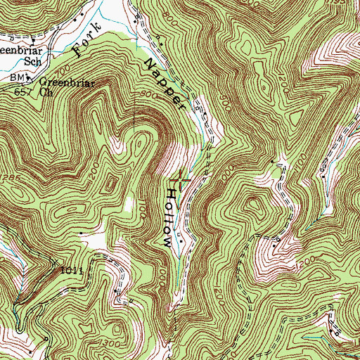 Topographic Map of Leighton Post Office (historical), KY