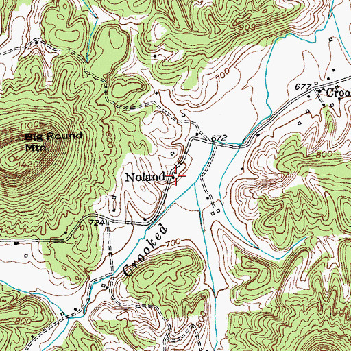 Topographic Map of Noland Post Office (historical), KY