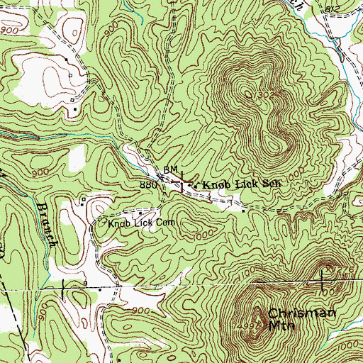 Topographic Map of Vogel Post Office (historical), KY