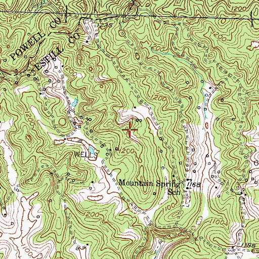 Topographic Map of Woodward Ridge, KY