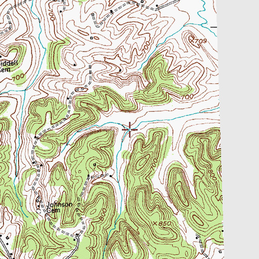 Topographic Map of Dark Hollow, KY