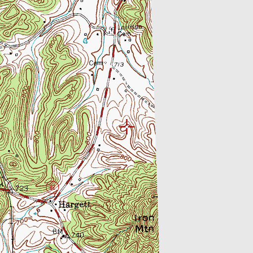 Topographic Map of Hillsboro Heights, KY