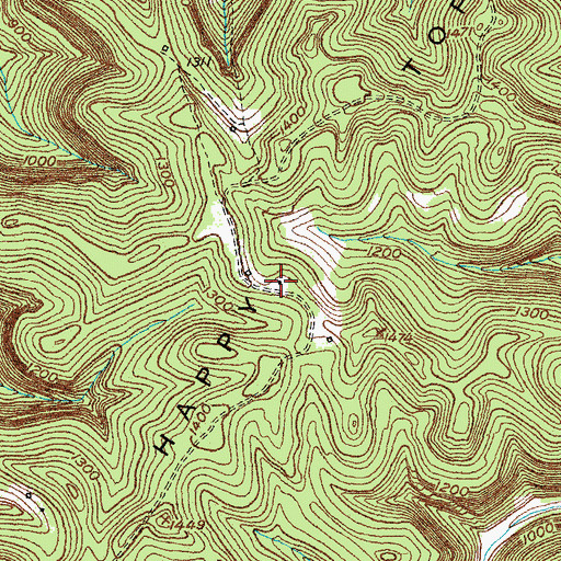 Topographic Map of Happy Top (historical), KY