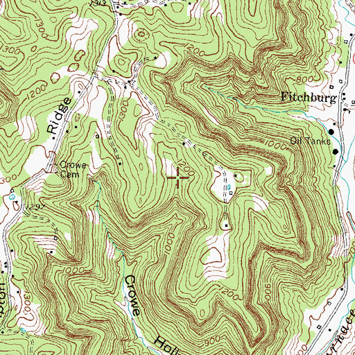 Topographic Map of Wild Flower Ridge, KY