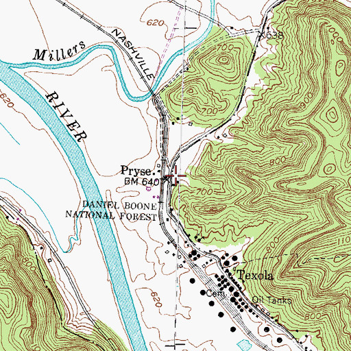 Topographic Map of K. N. Junction (historical), KY