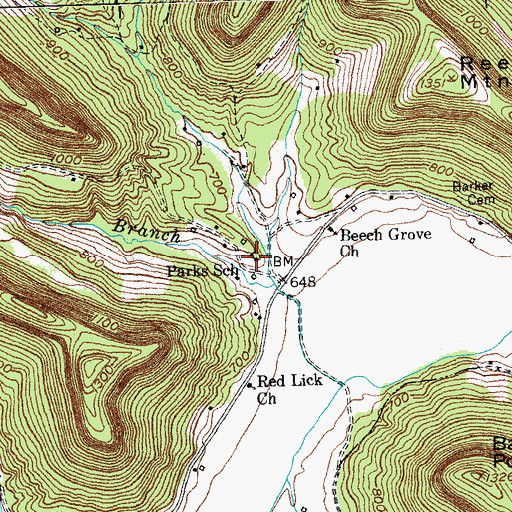 Topographic Map of Park (historical), KY