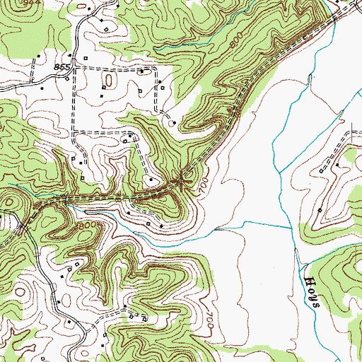 Topographic Map of King Station Post Office (historical), KY