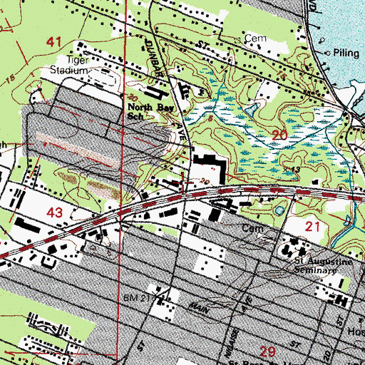 Topographic Map of Calvary Chapel Bay Saint Louis, MS