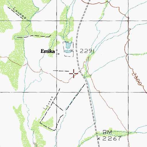 Topographic Map of Emika, AZ