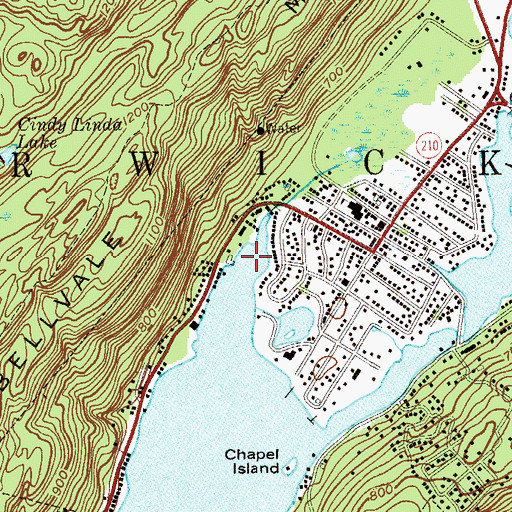 Topographic Map of DeFeo's Cove Marina, NY
