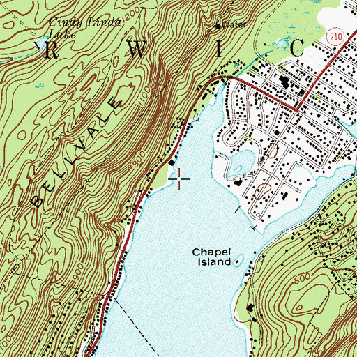 Topographic Map of Long Pond Marina, NY