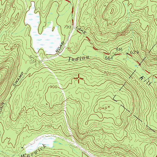 Topographic Map of Laurel Ridge, NY