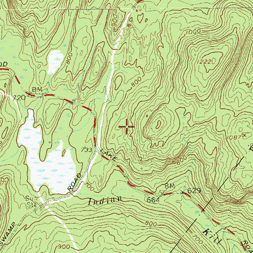 Topographic Map of Clinton Woods, NY