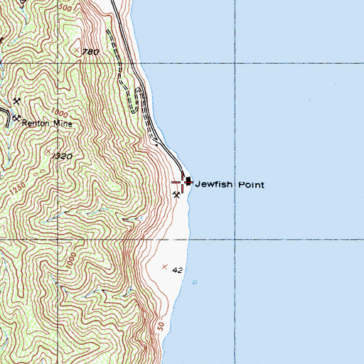 Topographic Map of Jewfish Point, CA