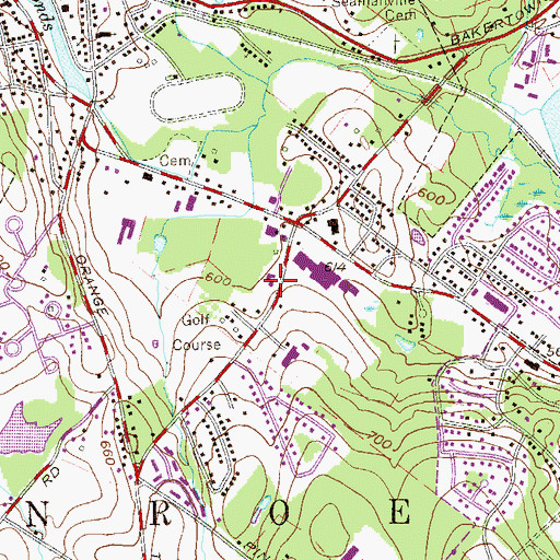 Topographic Map of Saint Paul Lutheran Church, NY