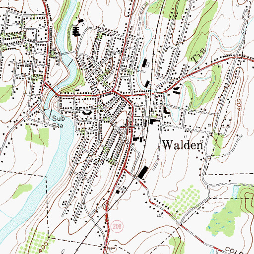 Topographic Map of First Reformed Church, NY