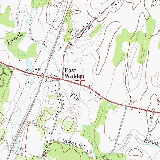 Topographic Map of Freedom Road Bible Church, NY