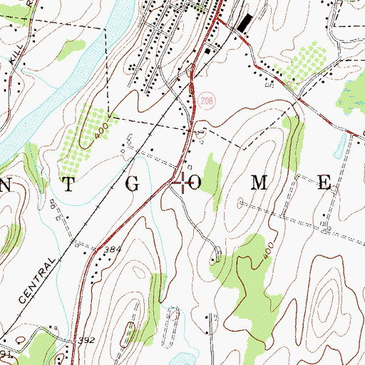 Topographic Map of Trinity Evangelical Lutheran Church, NY