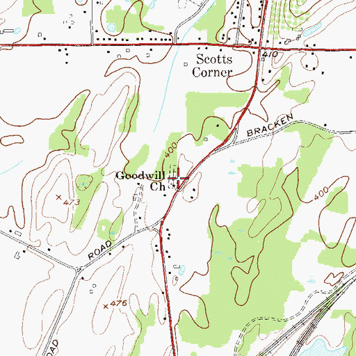 Topographic Map of Goodwill Presbyterian Church Cemetery, NY