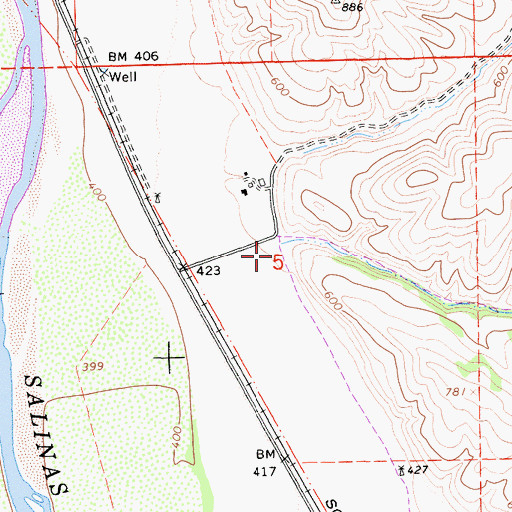 Topographic Map of Jim Lawson Gulch, CA
