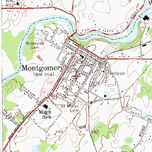 Topographic Map of Saint Andrews Chapel, NY