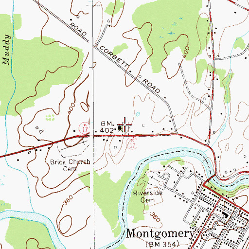 Topographic Map of Brick Reformed Church, NY