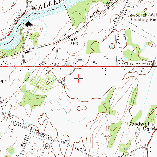 Topographic Map of Valley Central Middle School, NY